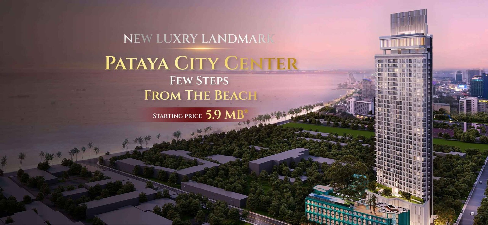 pattaya city center few step from the beach - select sales center property pattaya