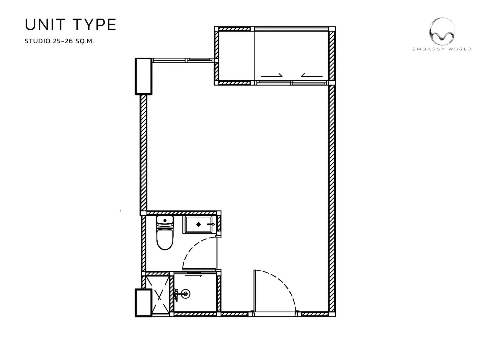 Embassy World Pattaya Studio 25-26 sqm