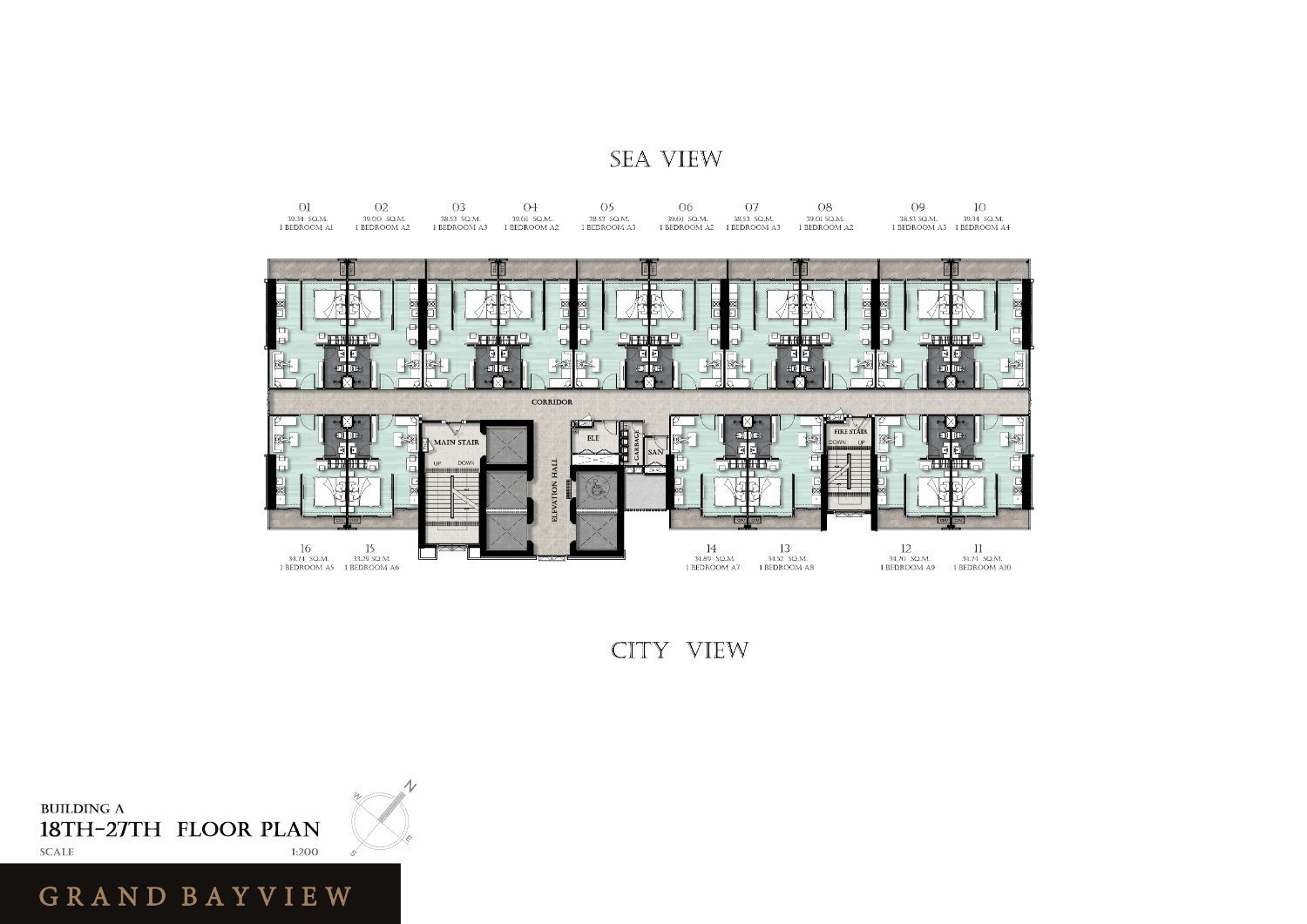 Building A - 18th-27th Floor Plan
