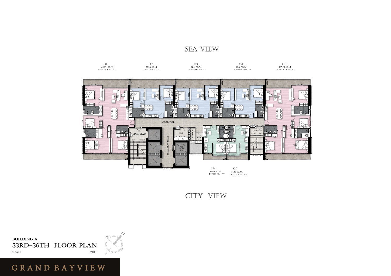 Building A - 33rd-36th Floor Plan