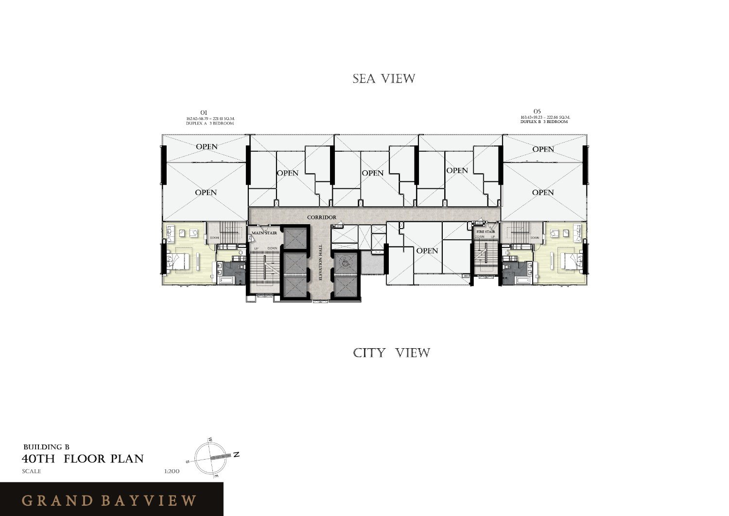 Building B - 40th Floor Plan
