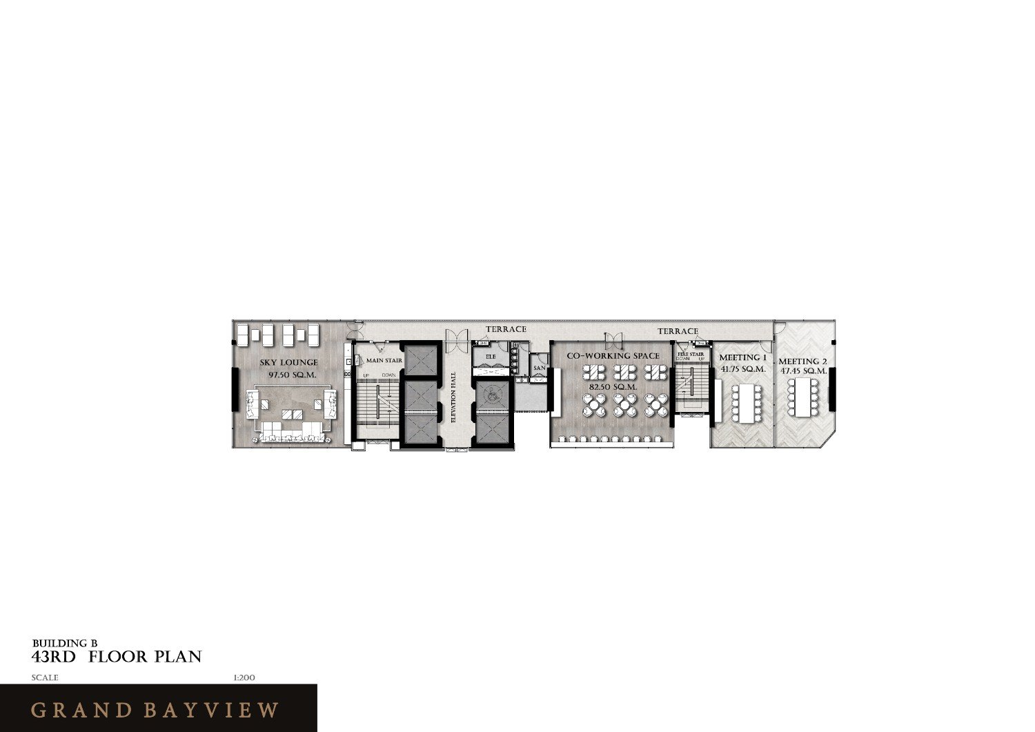 Building B - 43rd Floor Plan