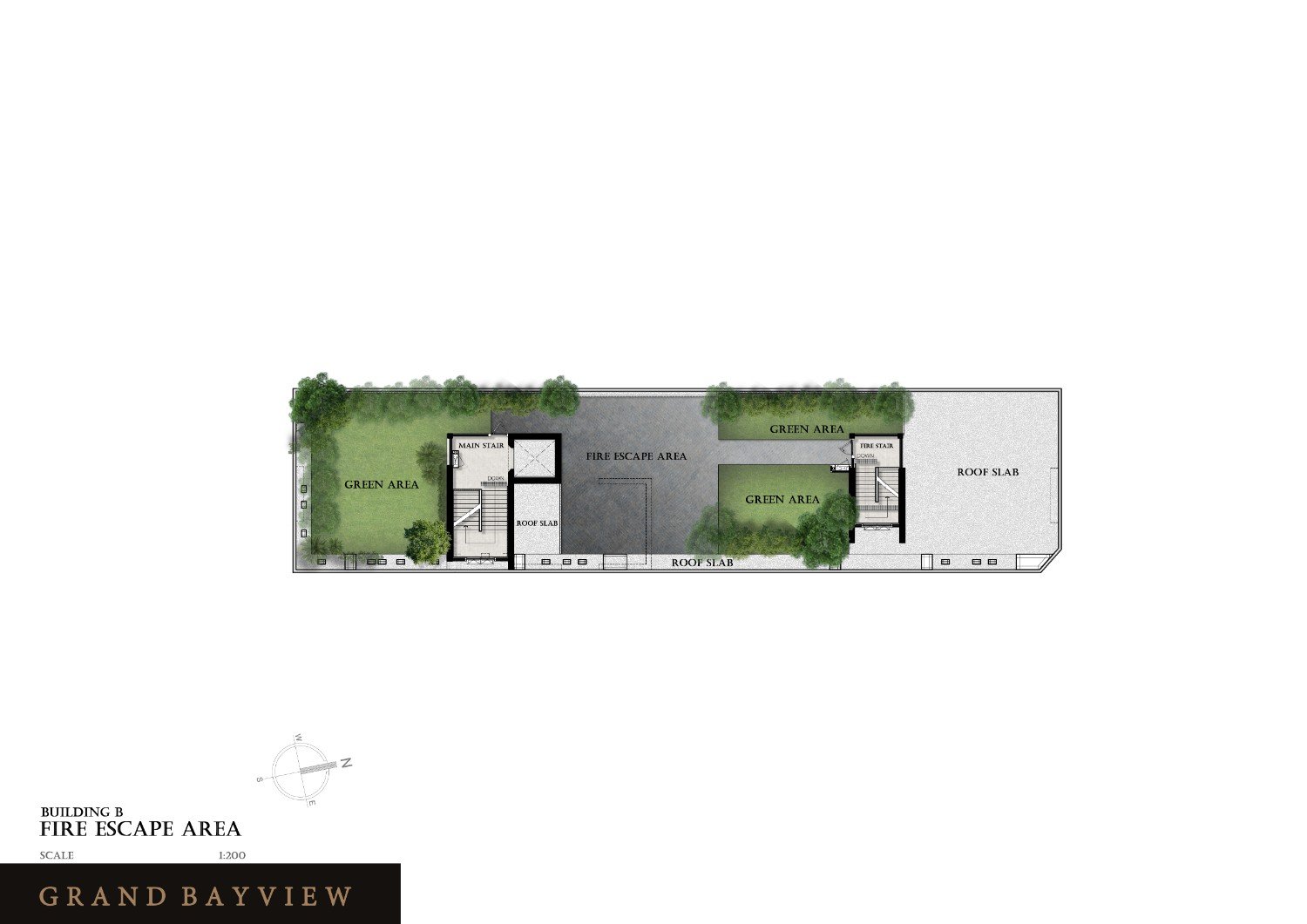 Building B - FIRE ESCAPE AREA