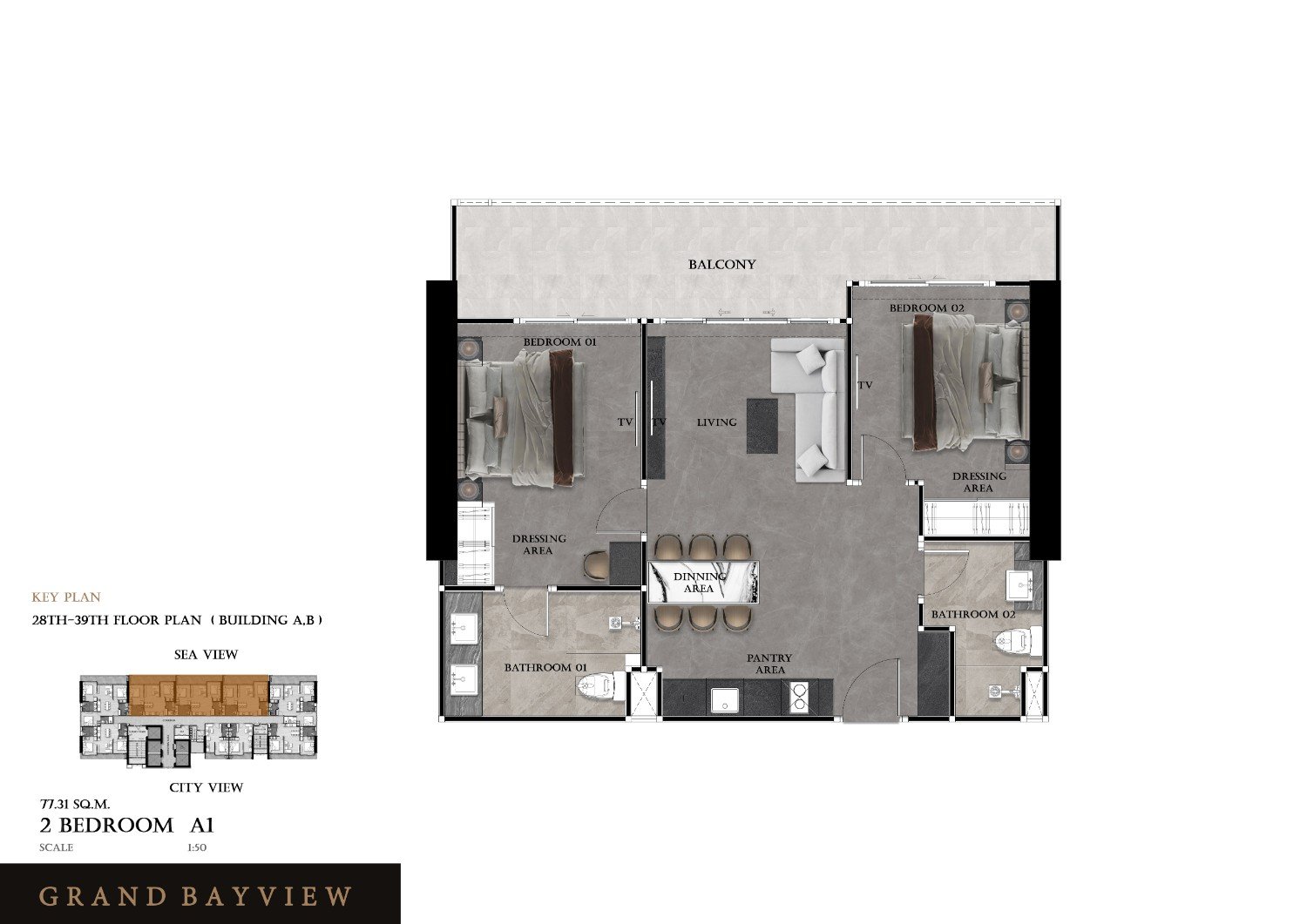 GBV 2-bedroom 68m² - 79m²