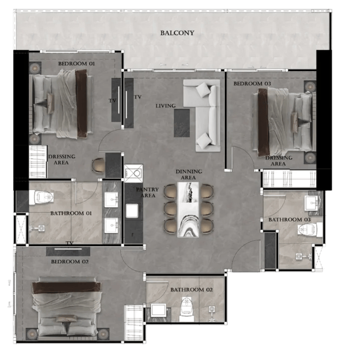 Grand Bay View 3-bedroom