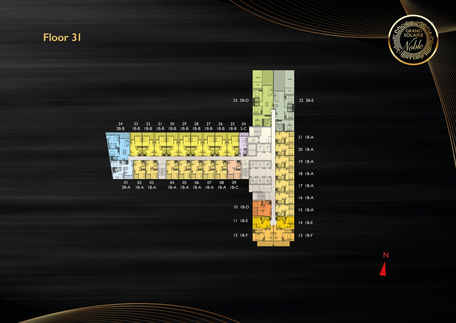 Grand Solaire Noble 82 Grand Solaire Noble Floor 31 - select property pattaya
