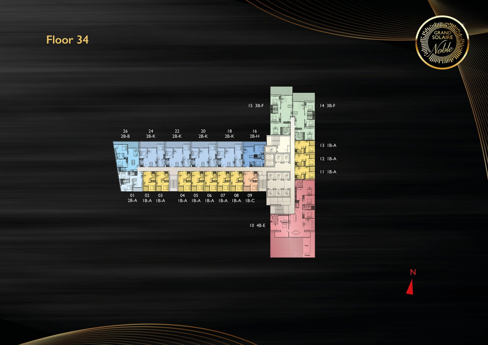 Grand Solaire Noble 84 Grand Solaire Noble Floor 34 - select property pattaya