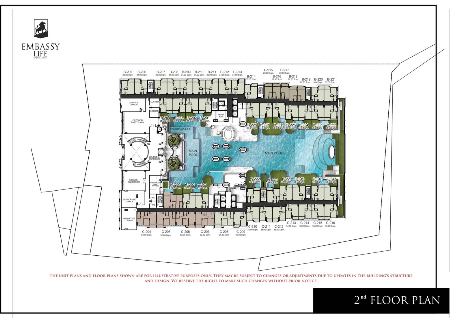 Embassy Life Condominium | Pattaya 89 Embassy Life condominium pattaya 2 floor plan - select property pattaya