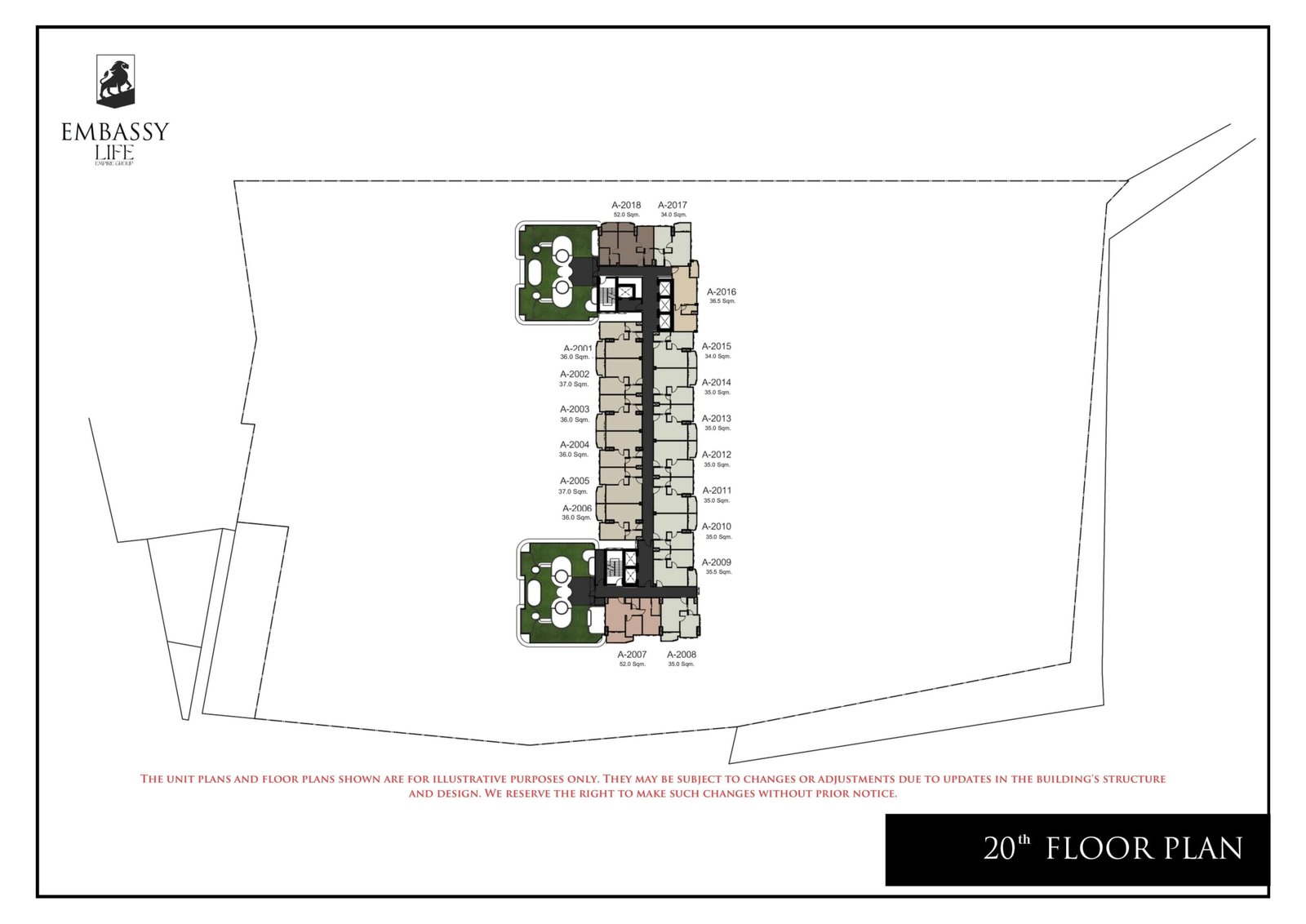 Embassy Life Condominium | Pattaya 107 Embassy Life condominium pattaya 20 floor plan - select property pattaya