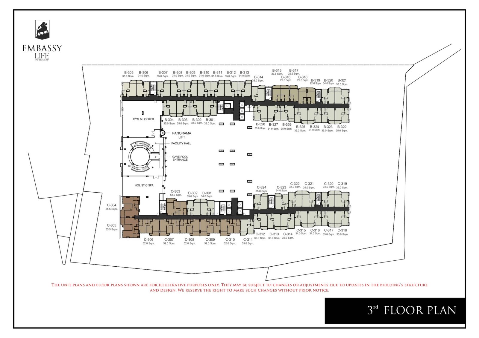Embassy Life Condominium | Pattaya 90 Embassy Life condominium pattaya 3 floor plan - select property pattaya