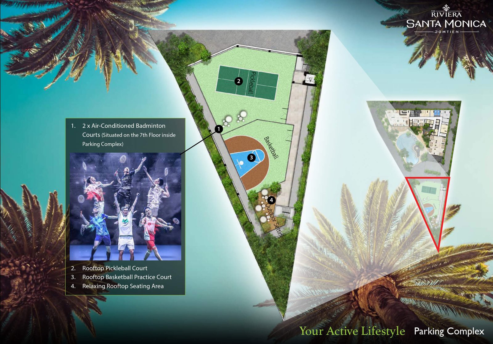 The Riviera Santa Monica Jomtien | Pattaya 51 The Riviera Santa Monica parking complex plan - select property pattaya