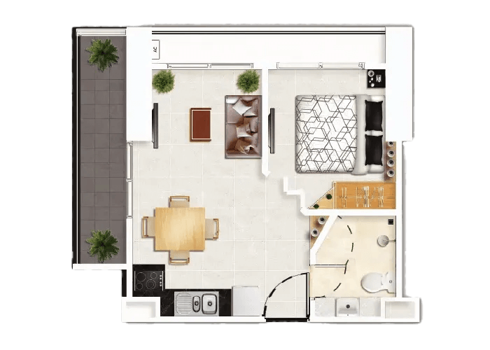 VARNA 1 Bedroom Corner