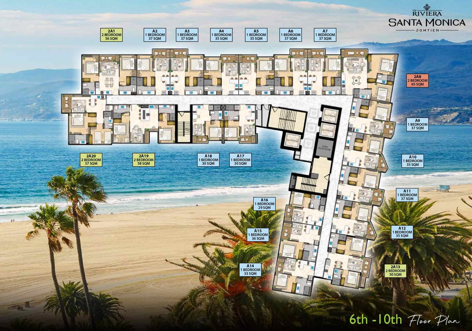 The-Riviera-Santa-Monica-6th-10th-floor-plan-select-property-pattaya