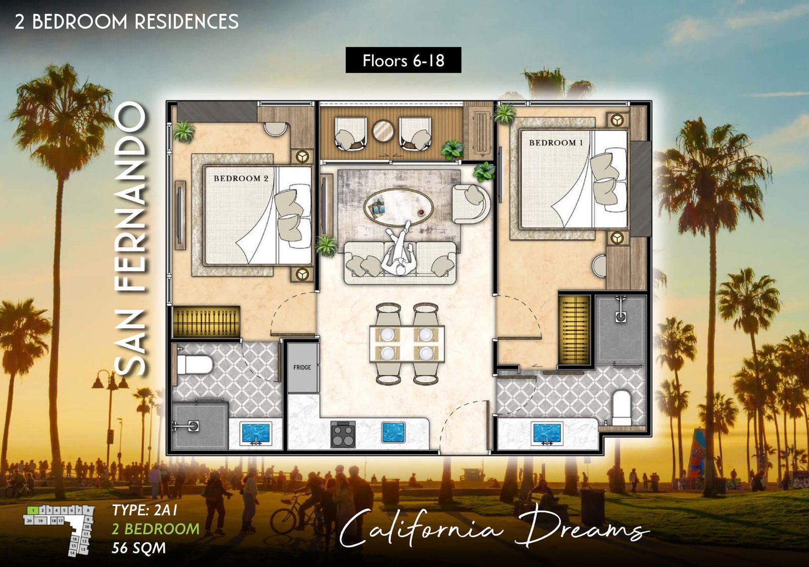 The-Riviera-Santa-Monica-san-fernando-type-2A1-2-bedroom-plan-select-property-pattaya