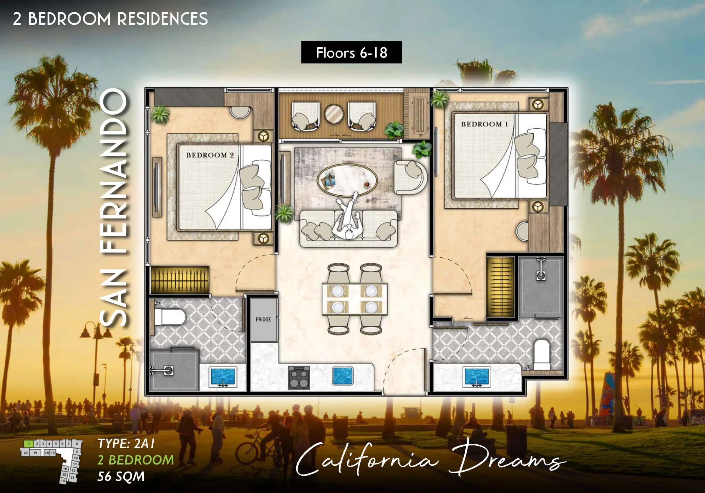 The-Riviera-Santa-Monica-san-fernando-type-2A1-2-bedroom-plan-select-property-pattaya