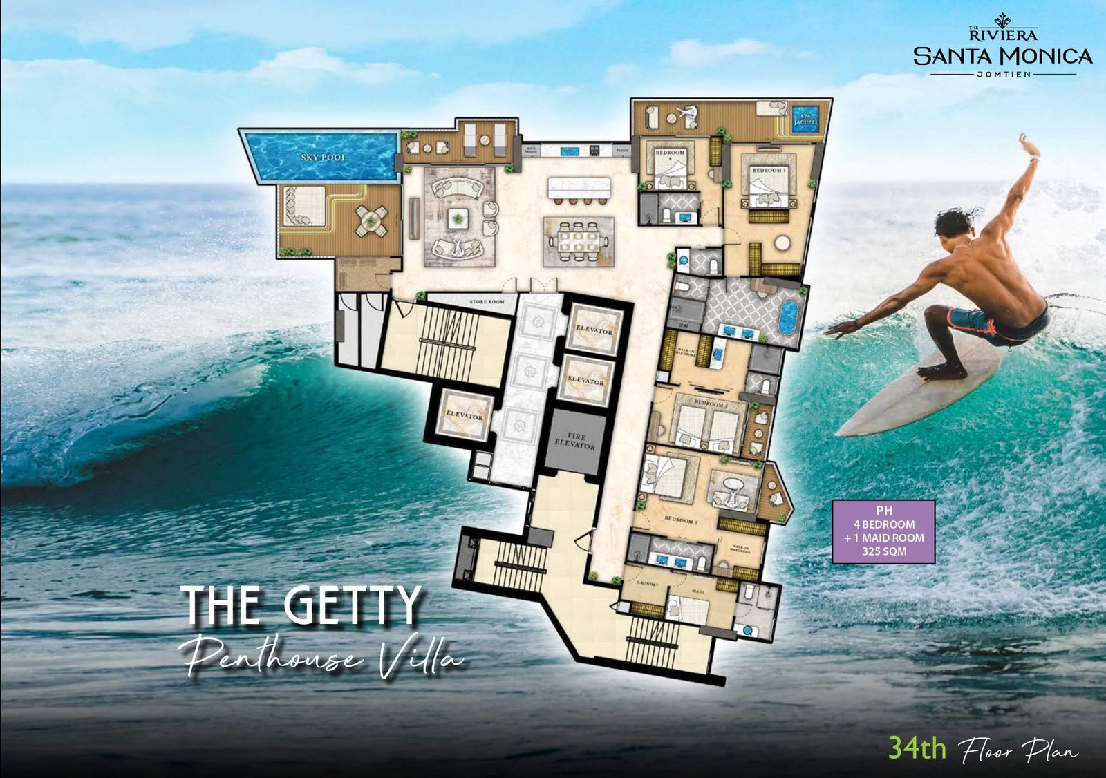The-Riviera-Santa-Monica-the-getty-penthouse-villa-34th-floor-plan-select-property-pattaya