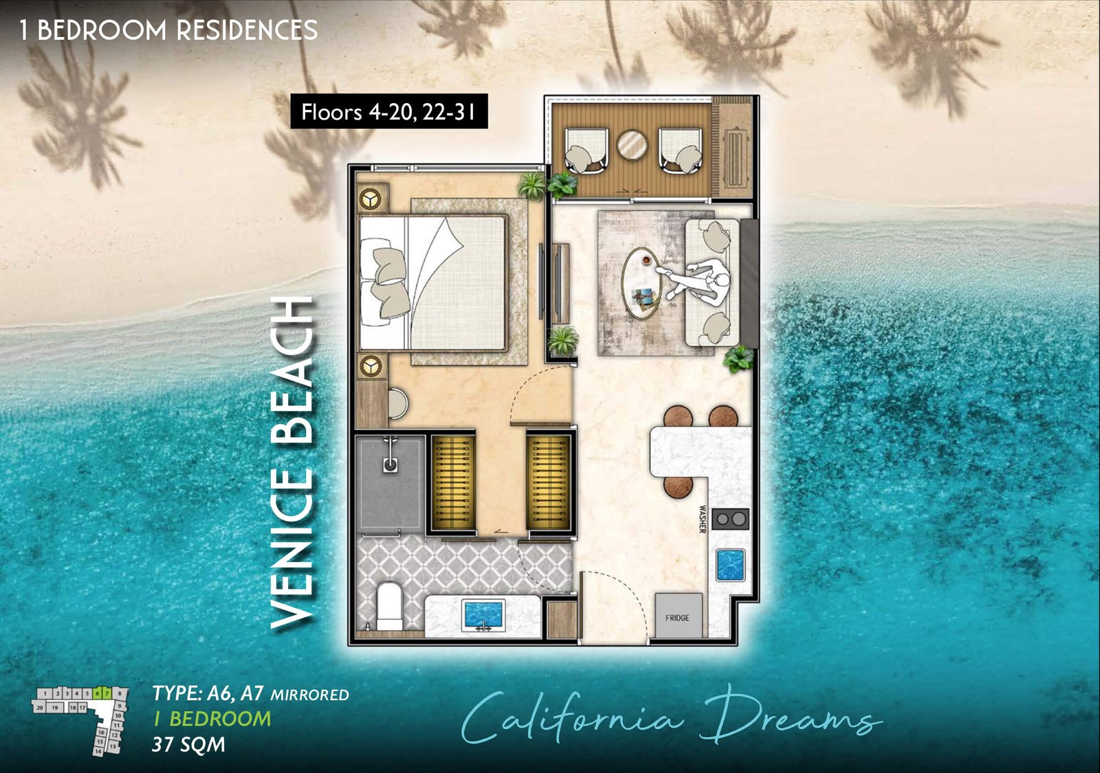 The-Riviera-Santa-Monica-venice-beach-type-A6A7-1-bedroom-plan-select-property-pattaya