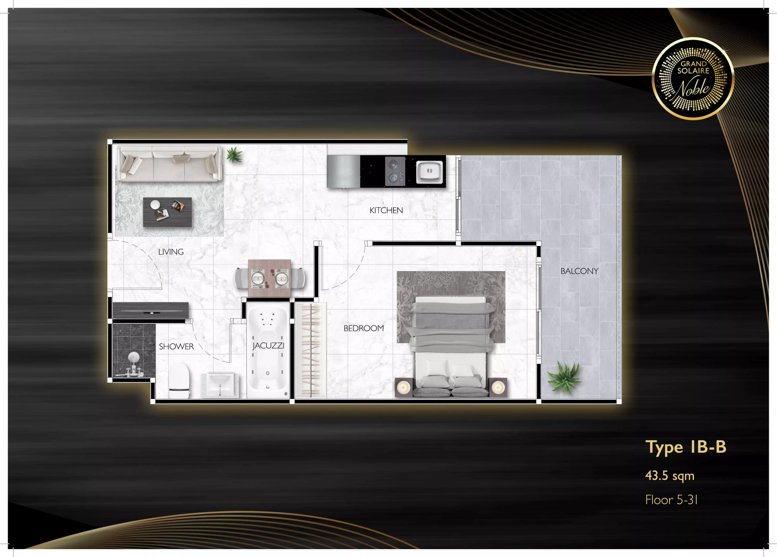 grand solaire noble 1 bedroom - B 43.5 sqm F5-31 - select property