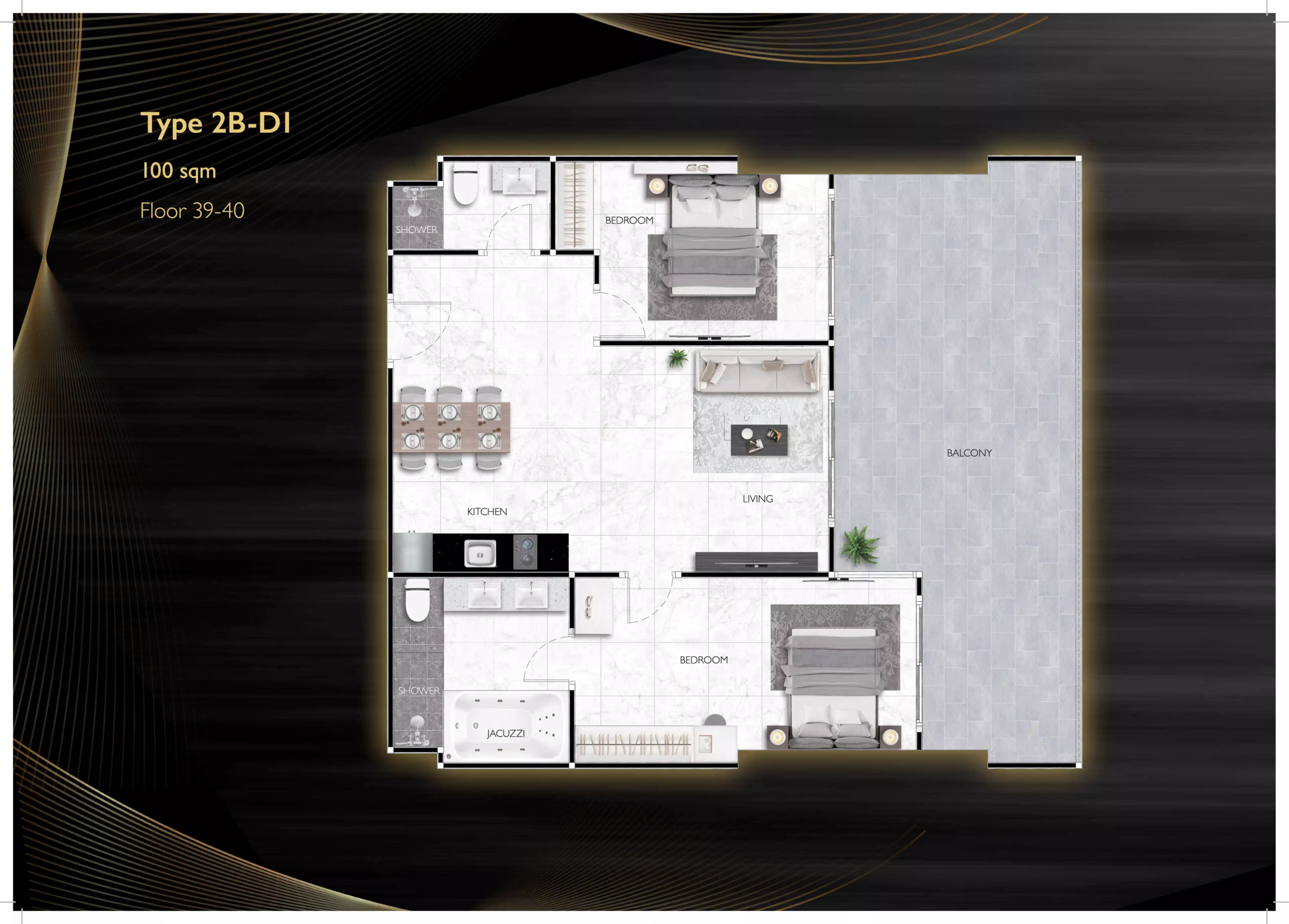 grand solaire noble 2 bedroom - D1 100 sqm F39-40 - select property