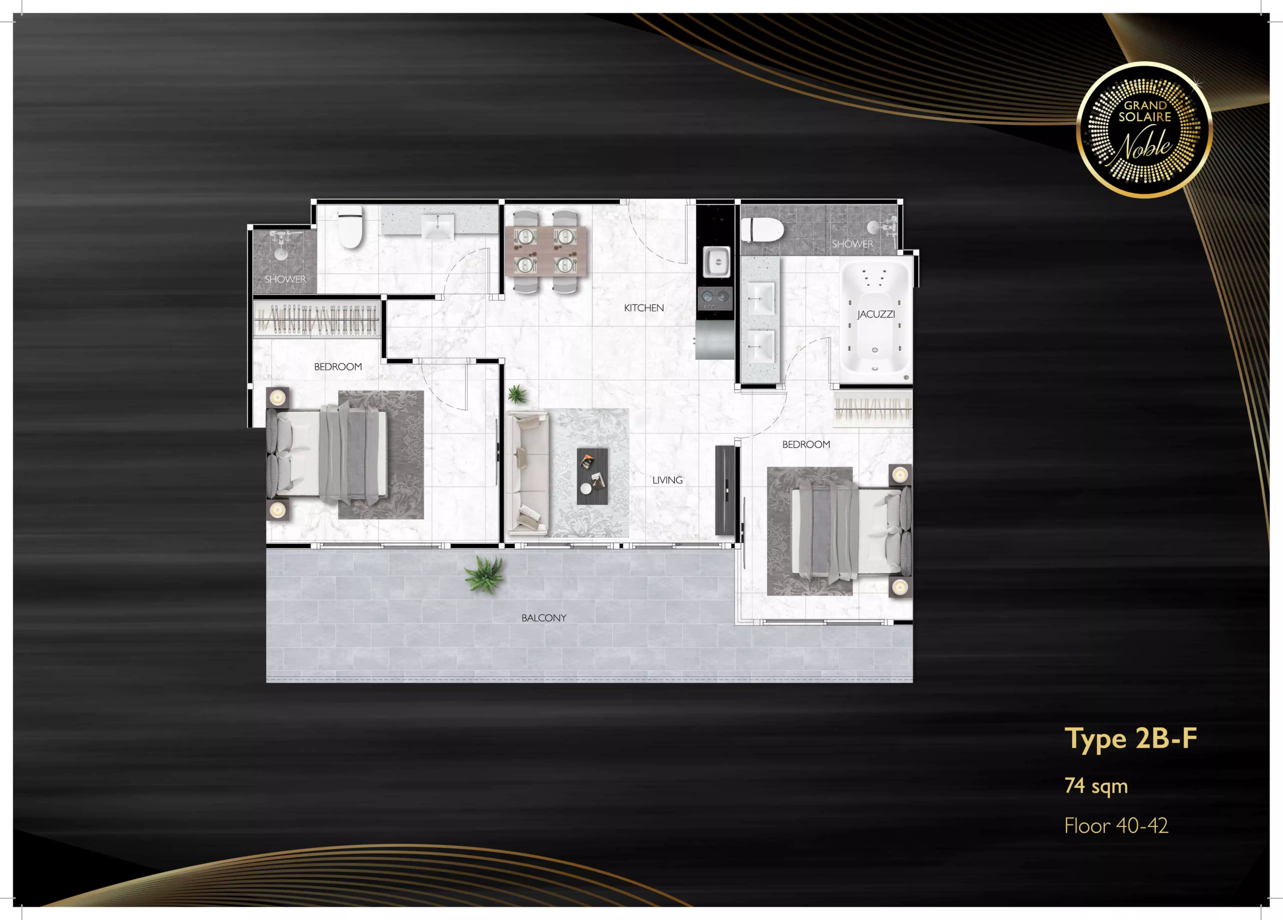 grand solaire noble 2 bedroom - F 74 sqm F40-42 - select property