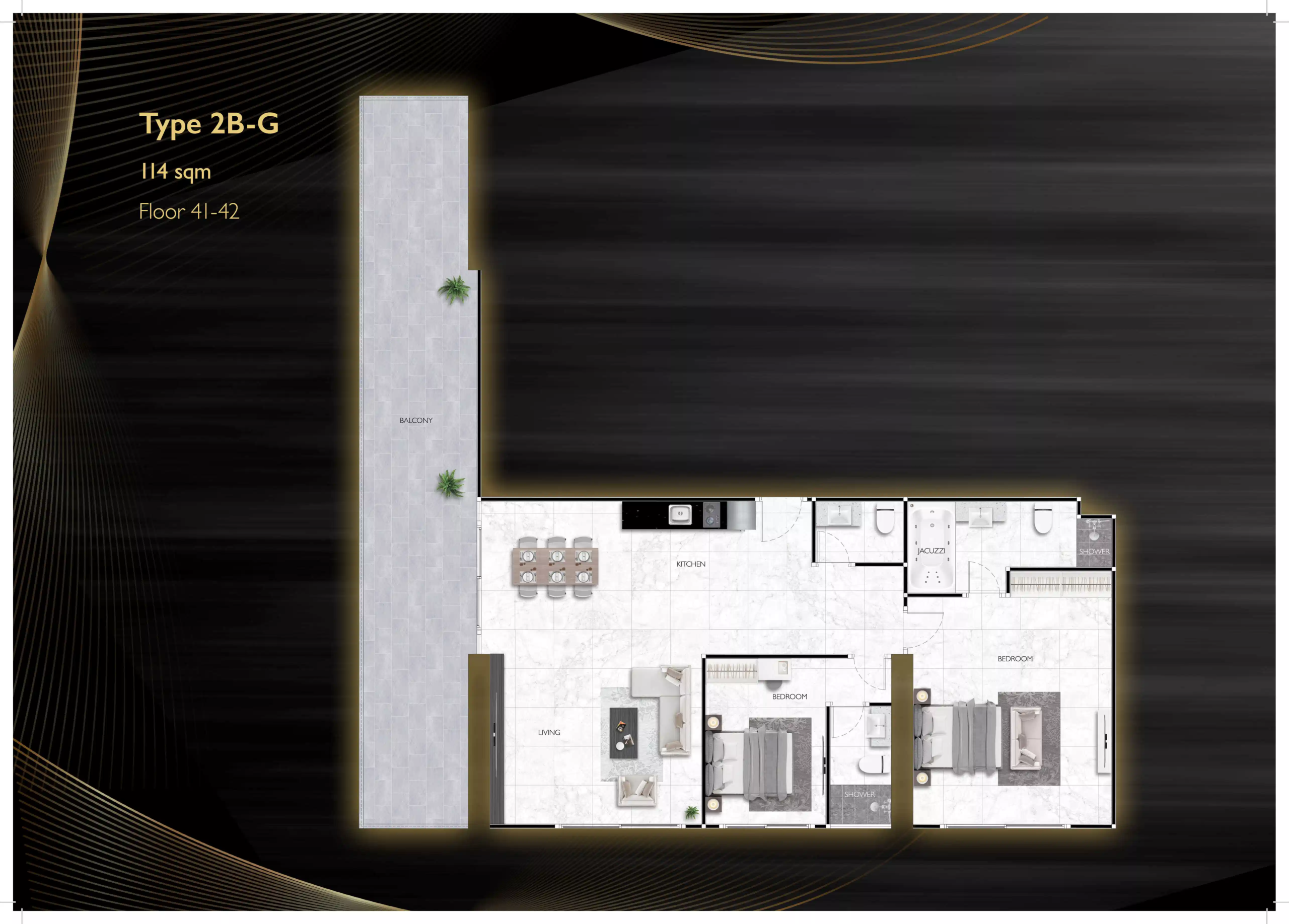 grand solaire noble 2 bedroom -G 7114 sqm F41-42 - select property