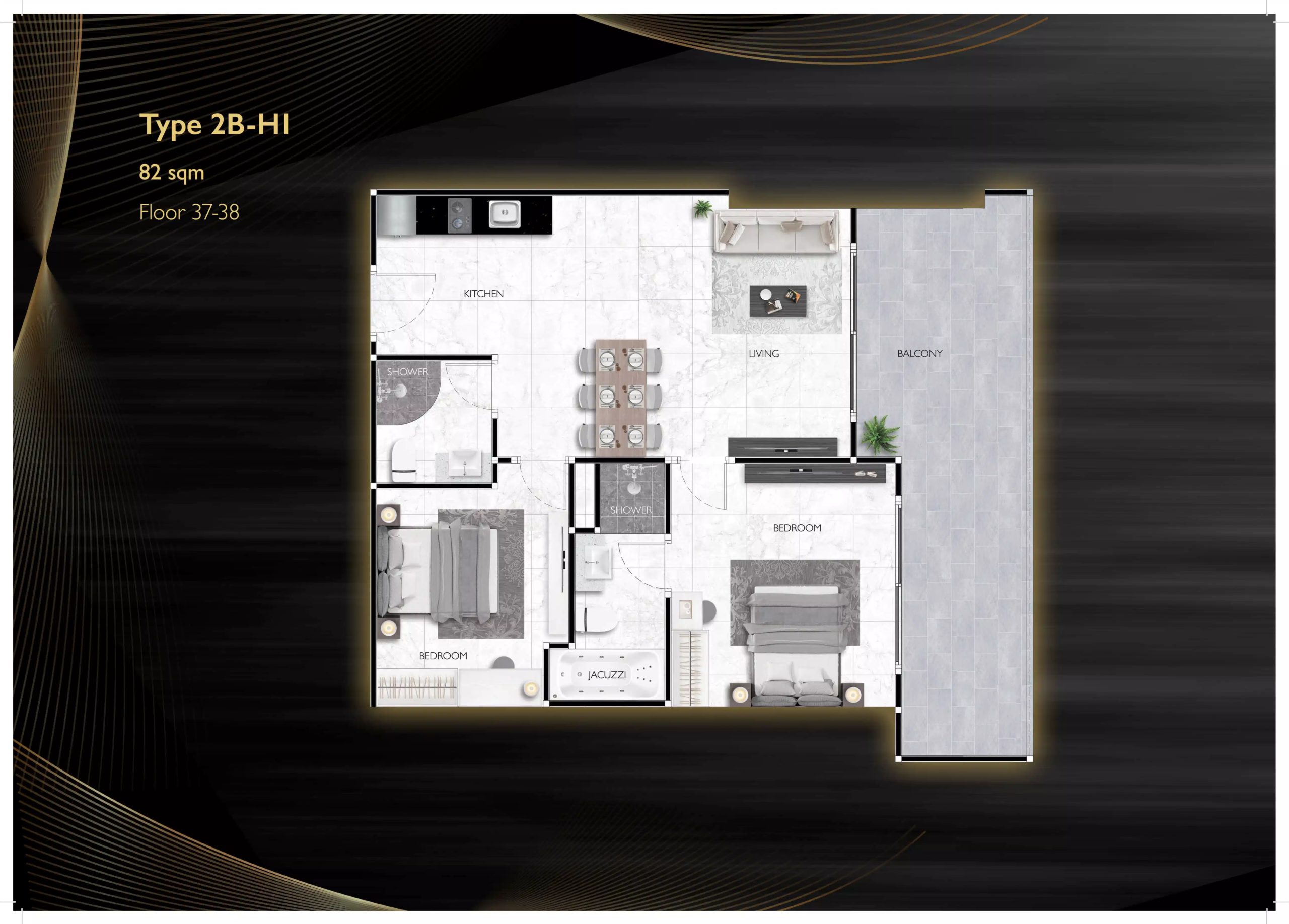 grand solaire noble 2 bedroom - H1 82 sqm F37-38 - select property