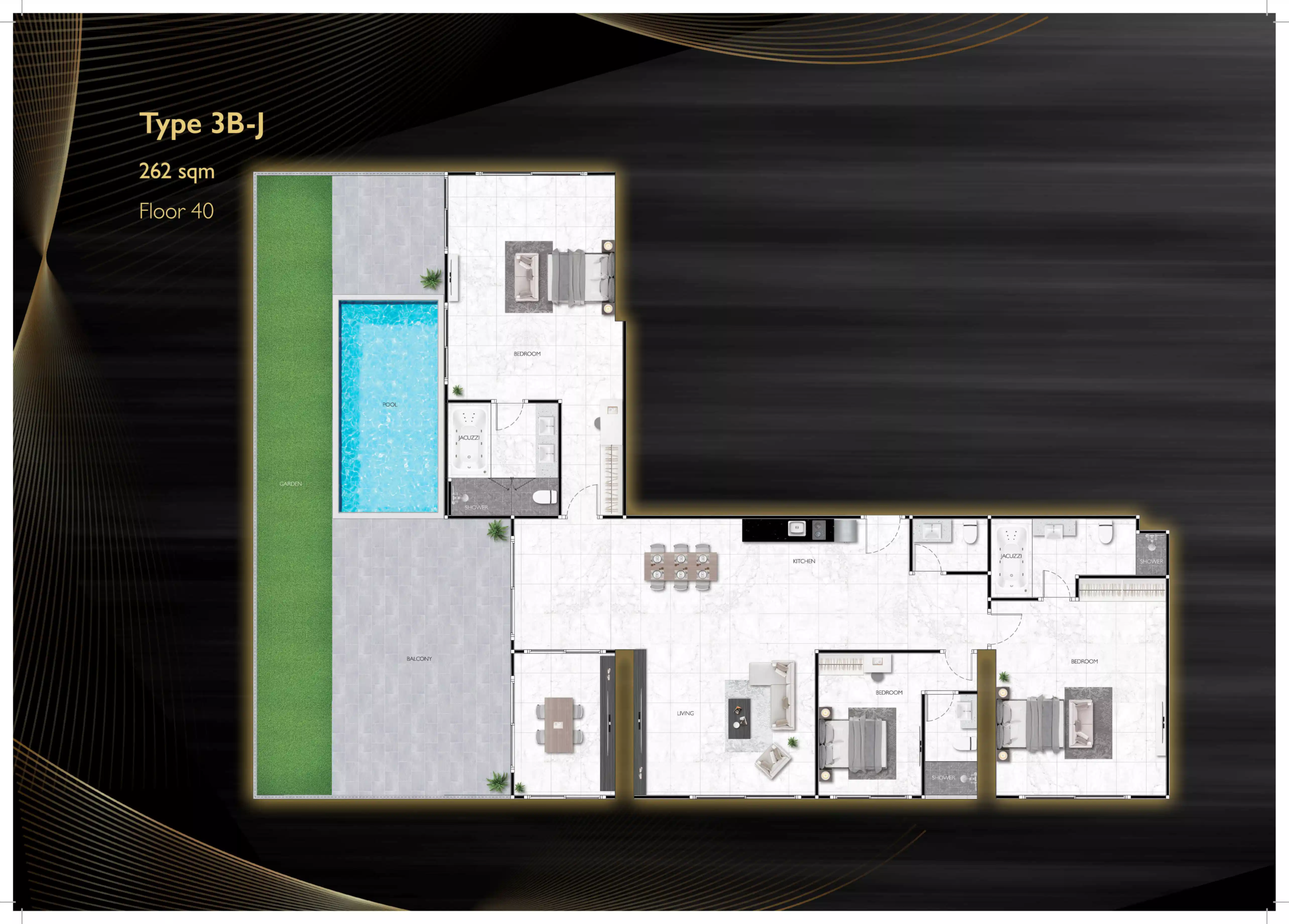 grand solaire noble 3 bedroom - J 262 sqm F40 - select property