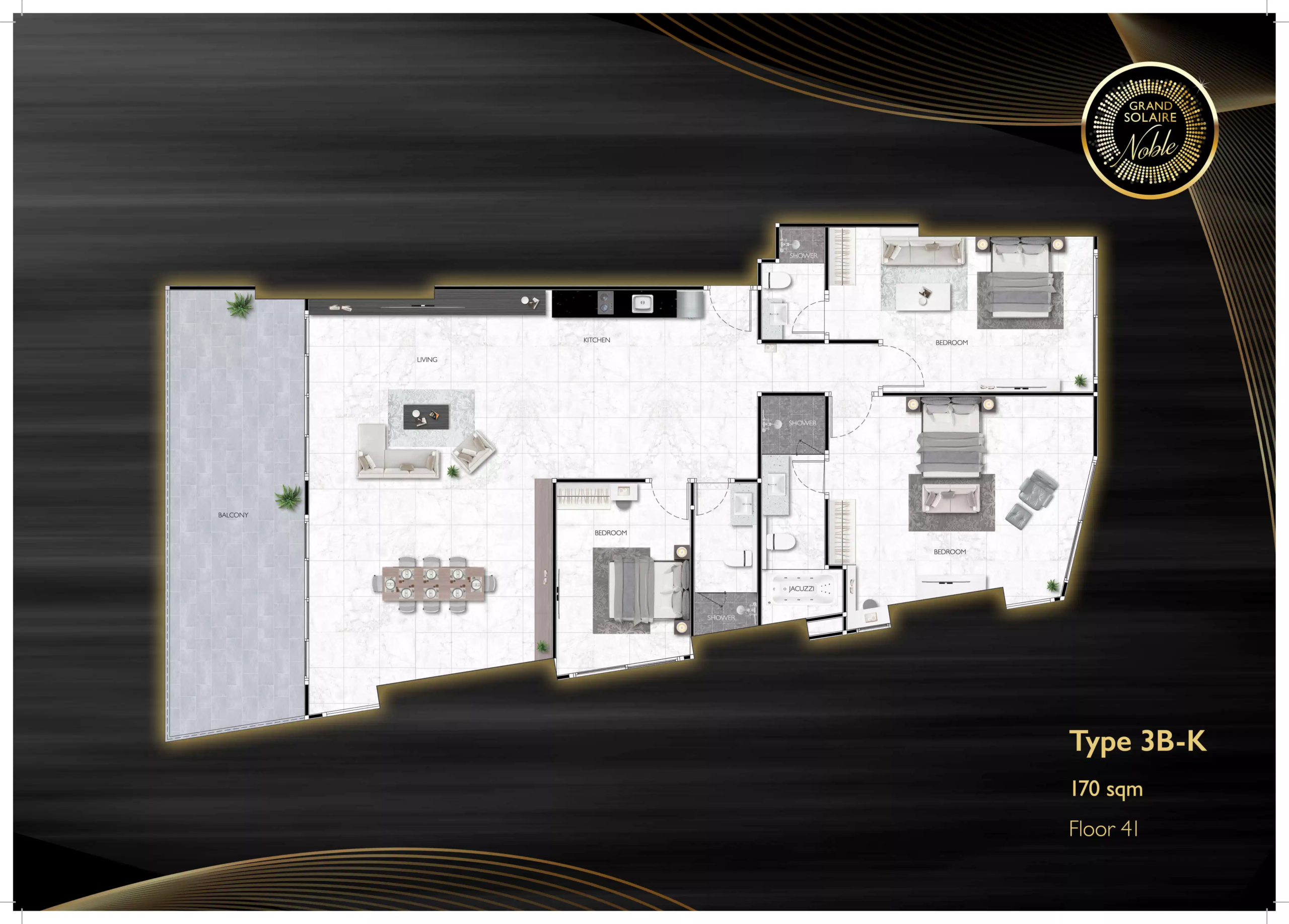 grand solaire noble 3 bedroom - K 170 sqm F41 - select property