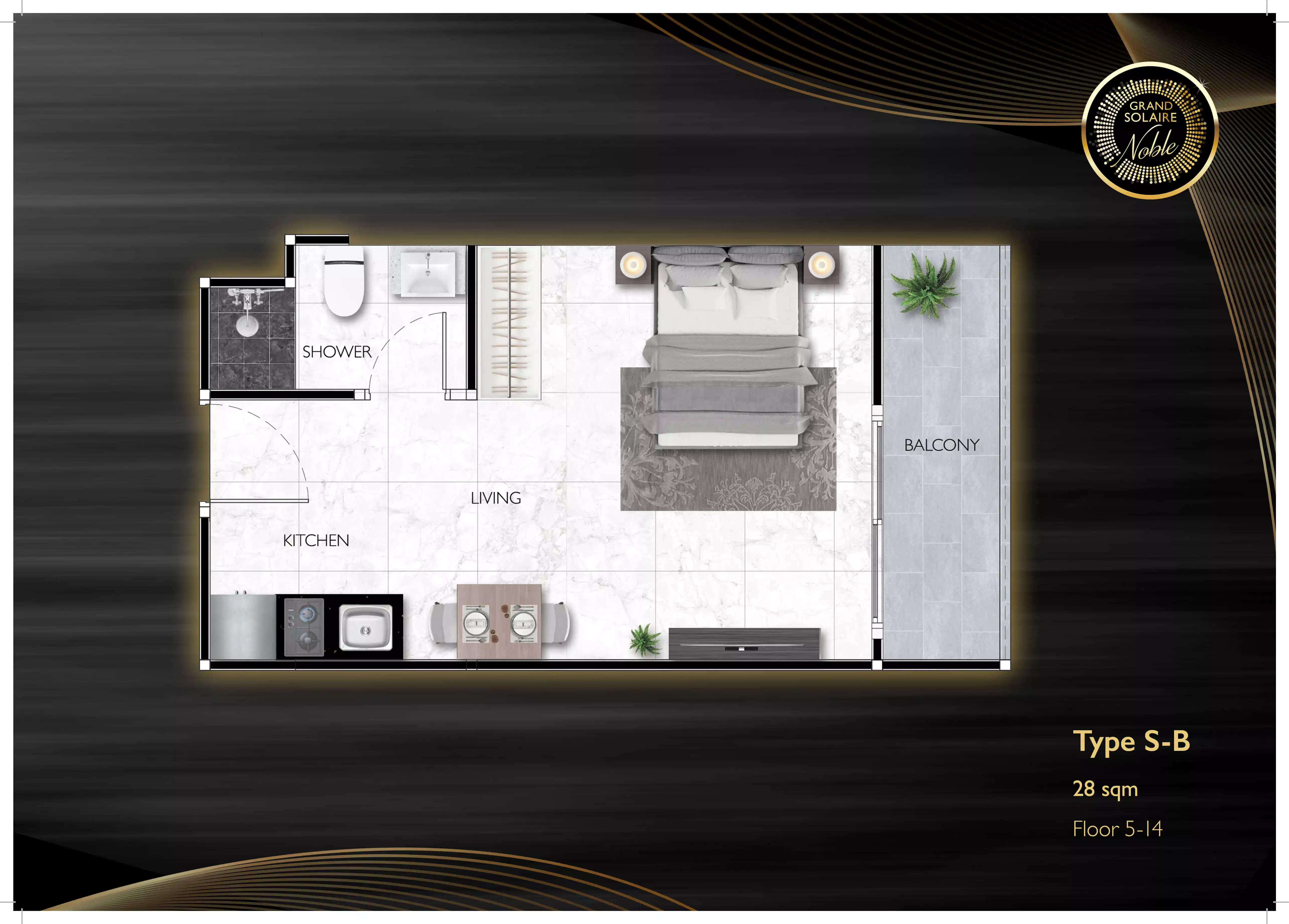 grand solaire noble Studio room - B 28 sqm F5-14 - select property