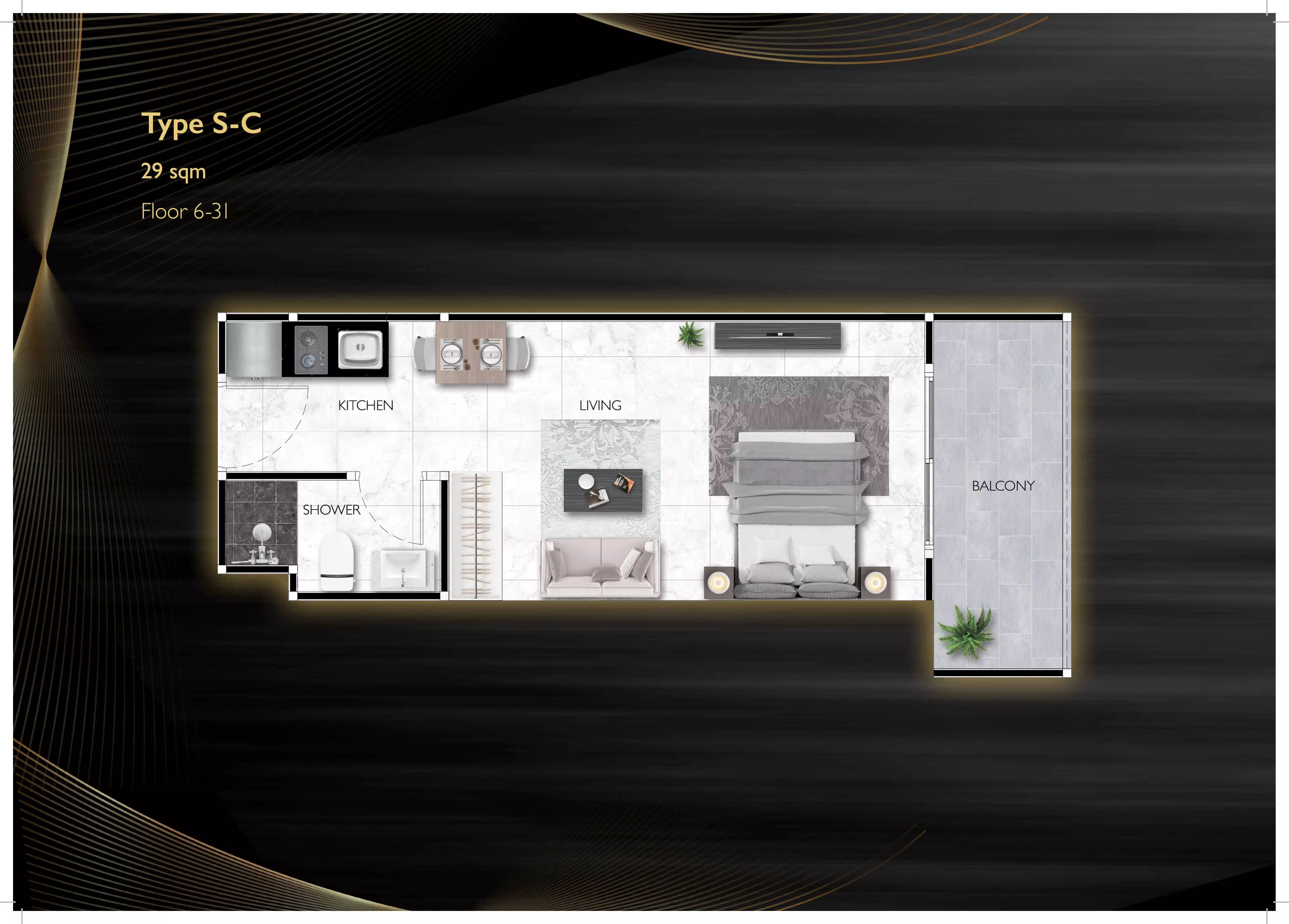 grand solaire noble Studio room - C 29 sqm F6-31 - select property