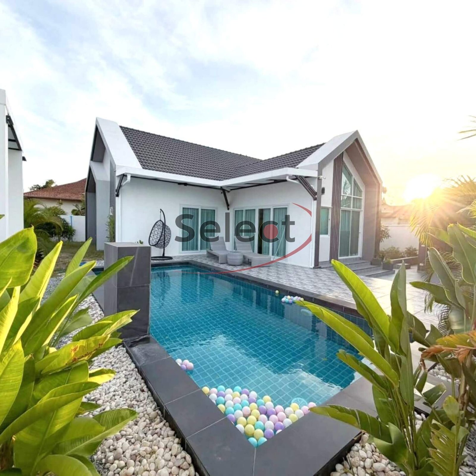 Nordic Pool Villa Mabprachan – Modern 3-Bedroom Luxury Near International Schools SST2512140 - select property pattaya