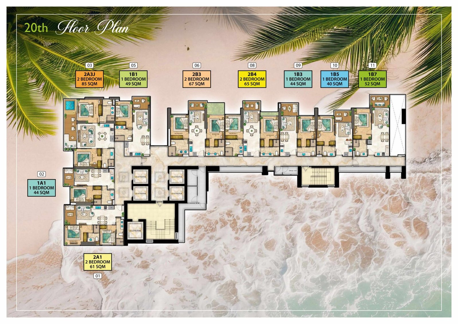 the riviera palm beach wongamat 20th Floor Plan
