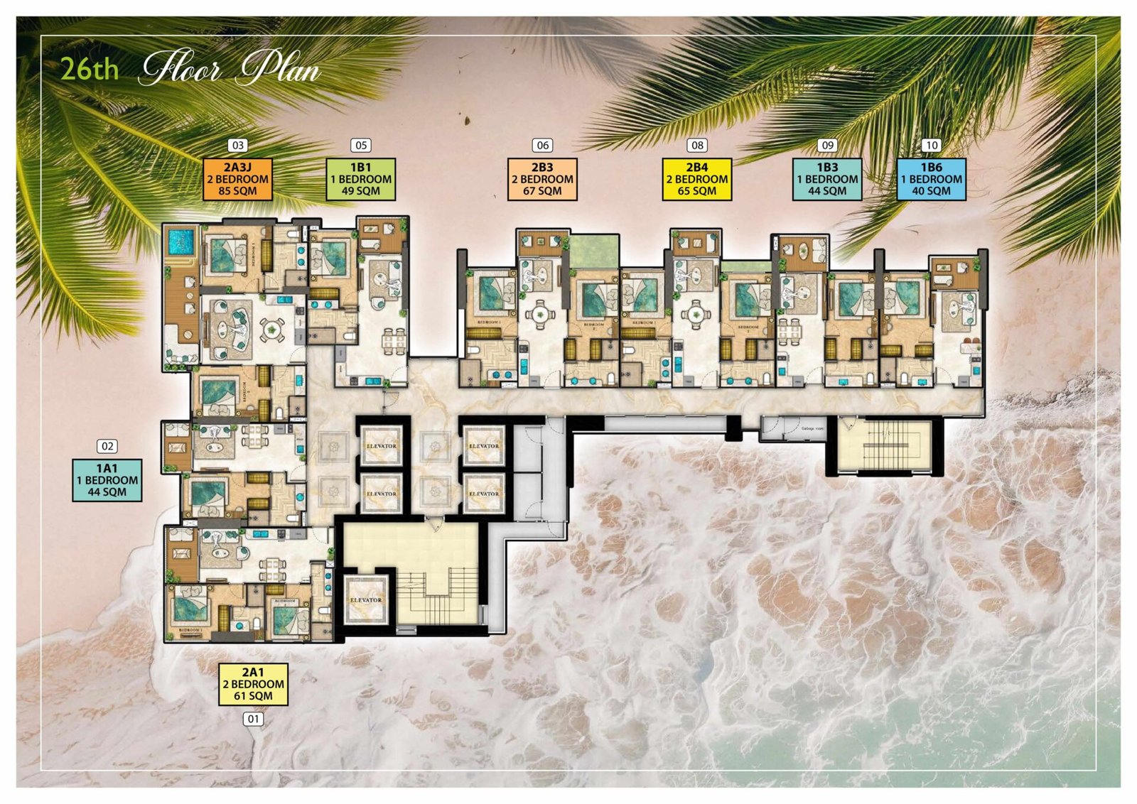 the riviera palm beach wongamat 26th Floor Plan
