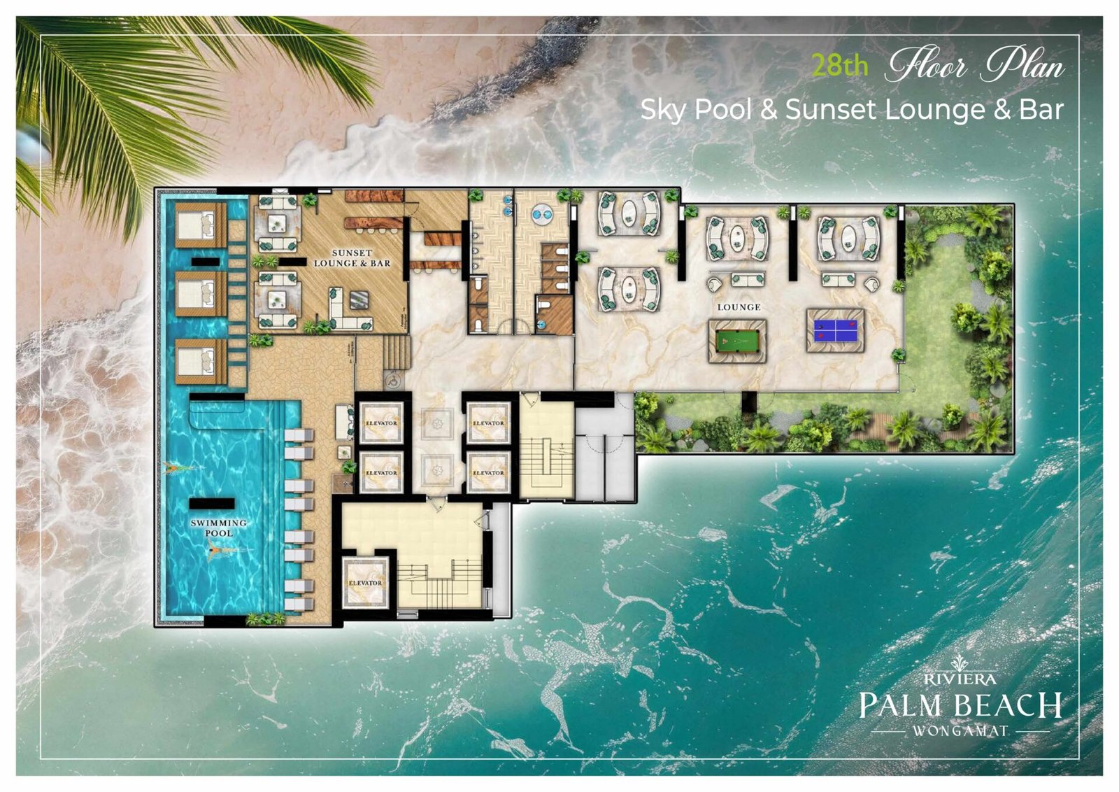 the riviera palm beach wongamat 28th Floor Plan