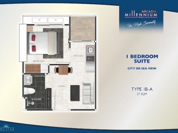 SCF2607208 ARCADIA MILLENNIUM TOWER Pattaya 3rd Road - 39th Floor Sea & City View