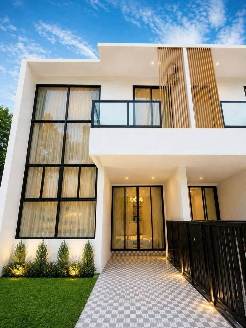 SCT260743 Modern 2-Story Corner Townhome near Maryvit School Pattaya - Naklua