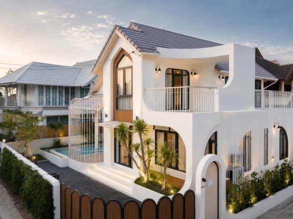 SST260730 Central Pattaya Pool Villa – Modern 3-Bedroom Single House near Sukhumvit