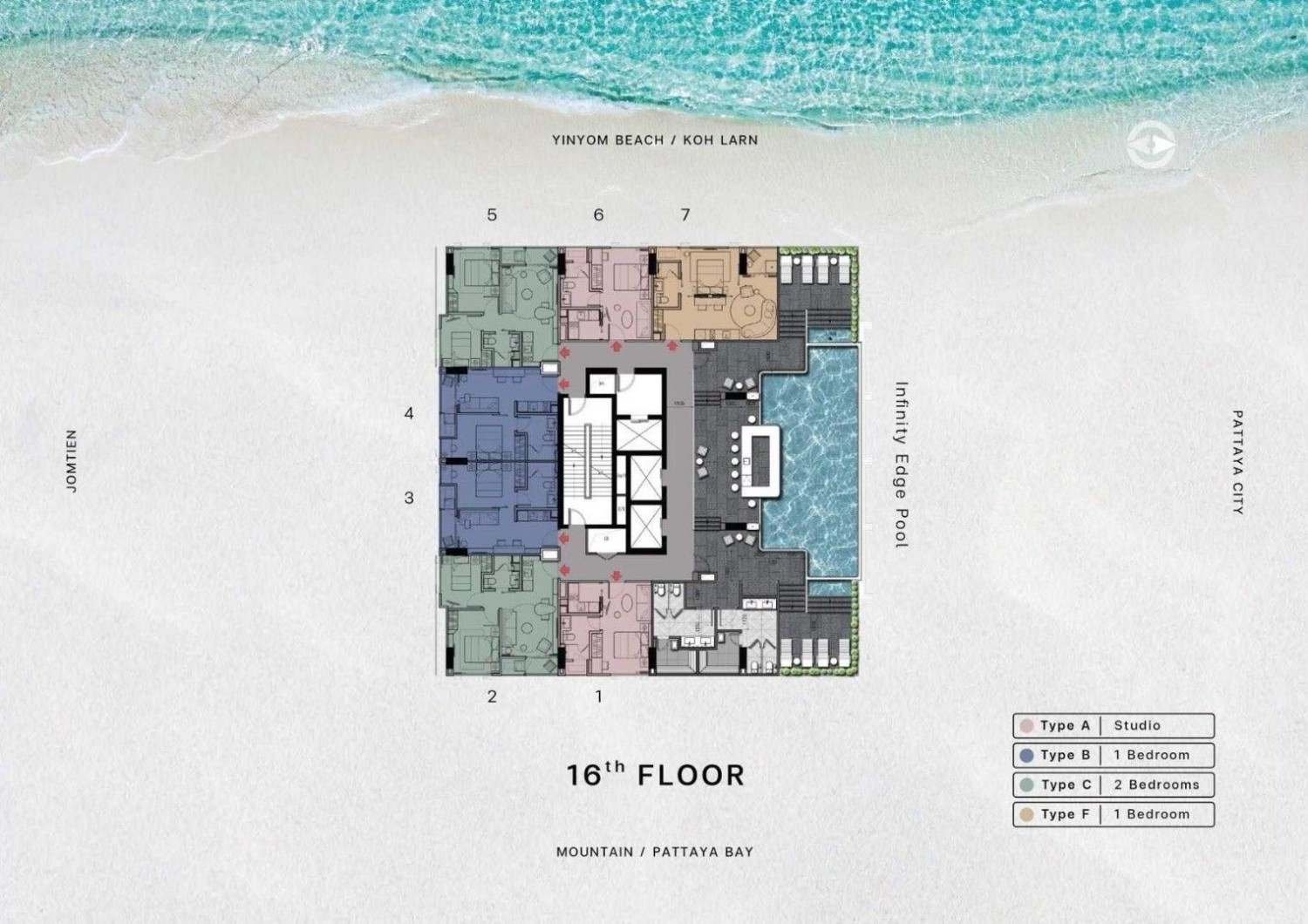 Beverly Mountain Bay pattaya Floor plan 16th Beverly Mountain Bay pattaya Floor plan 16th