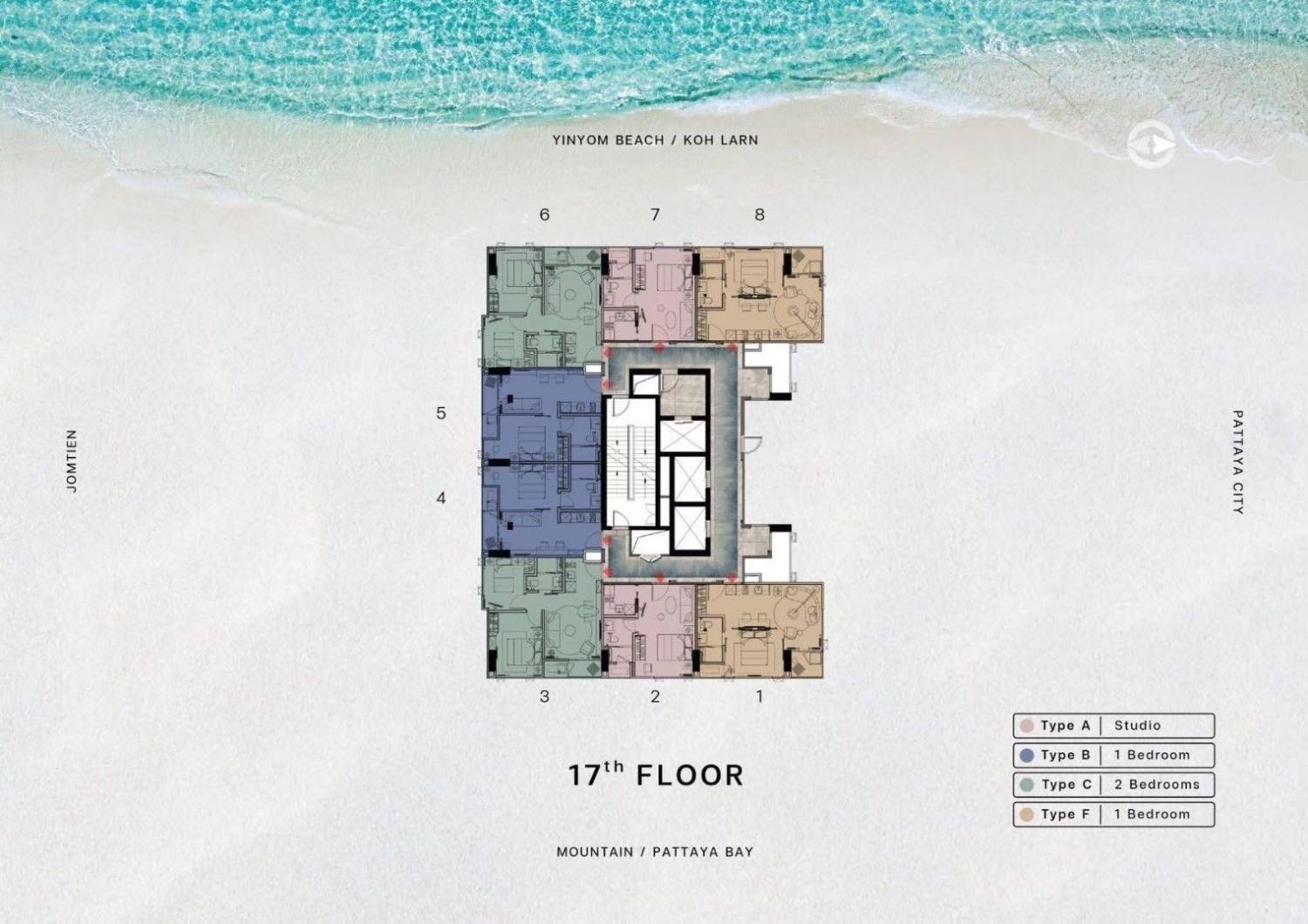 Beverly Mountain Bay pattaya Floor plan 17th